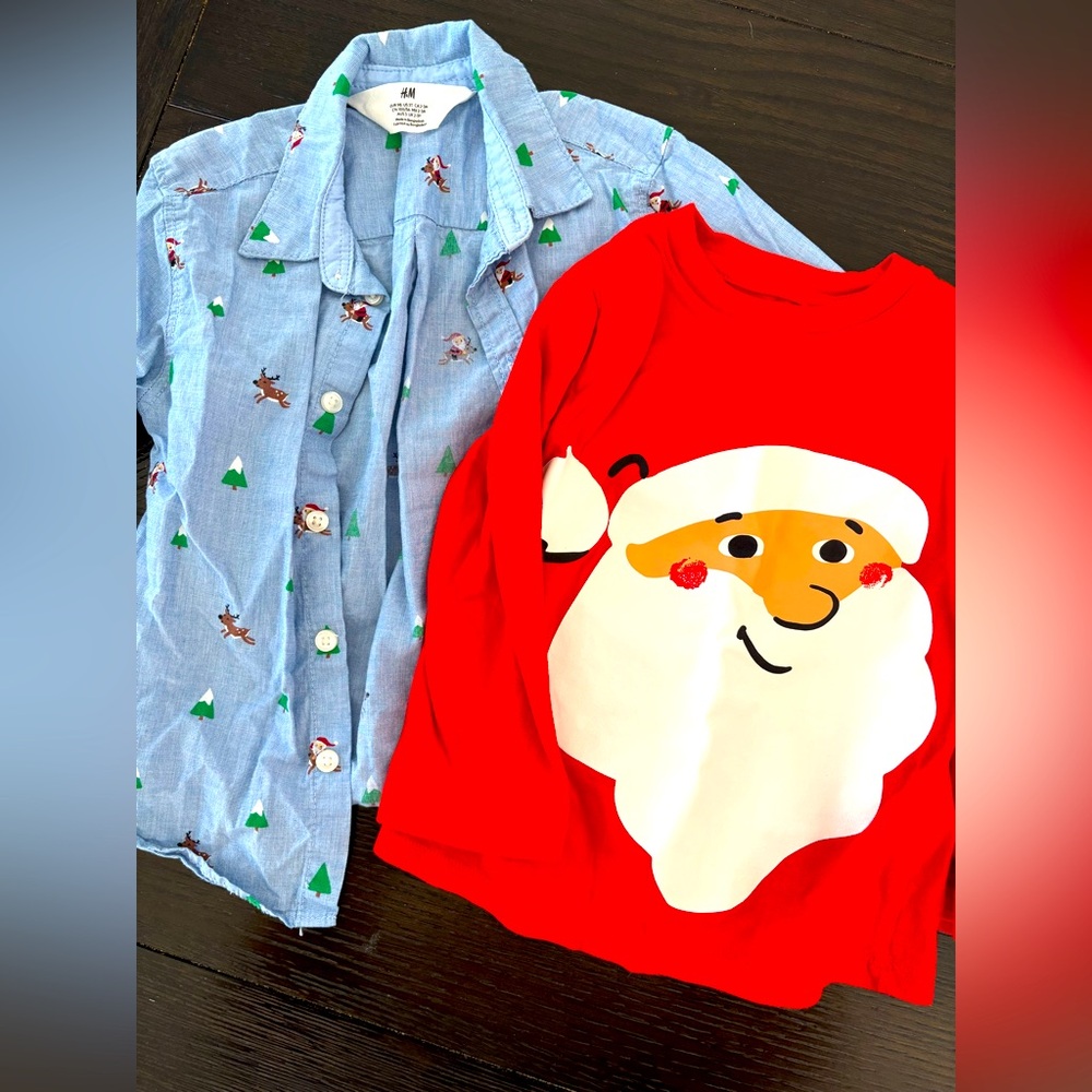 H&M Red Santa Kids Shirt